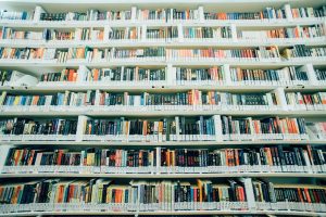 giant wall of books