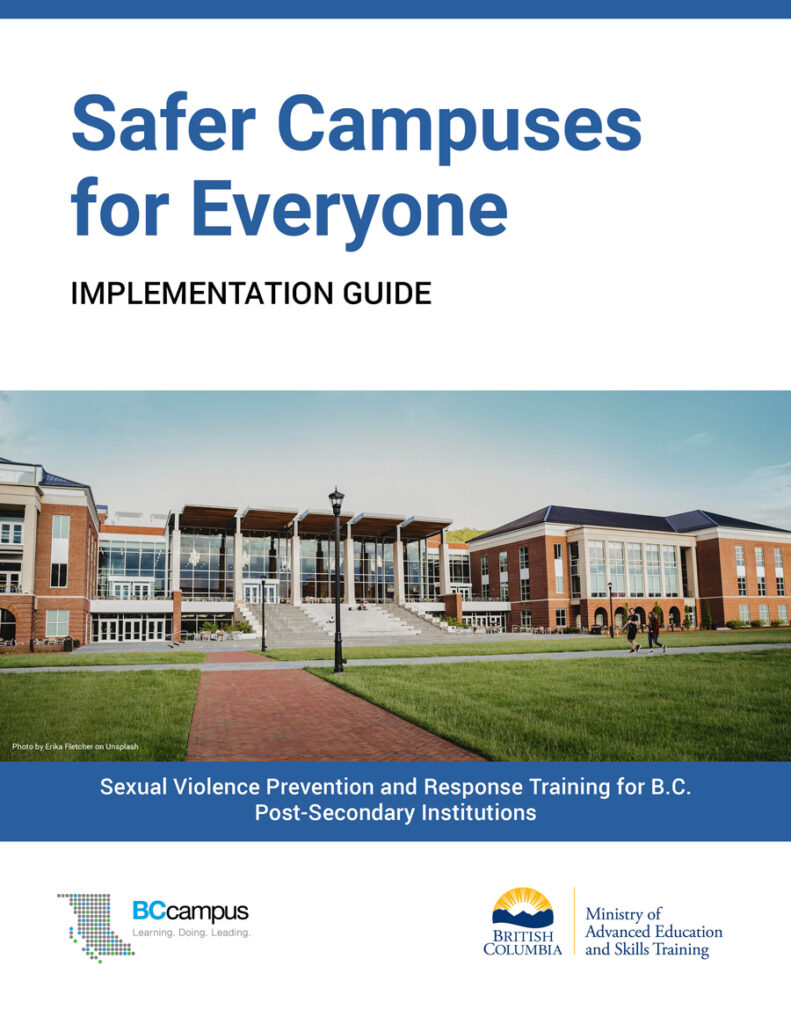 Cover for the resource, 
Safer Campuses for Everyone. 