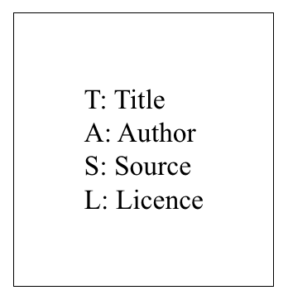 An image depicting the acronym TASL, which stands for Title, Author, Source, and Licence.