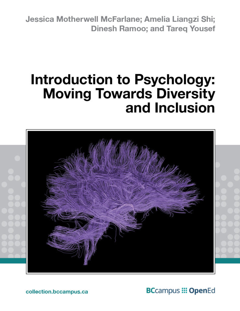 The book cover for Introduction to Psychology: Moving Towards Diversity and Inclusion.